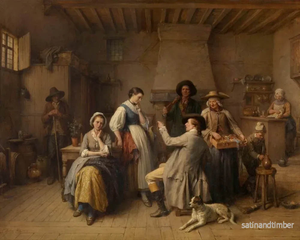 Reproduktion av målningen Courtoisie - Jean-Baptiste Madou - Bild 2