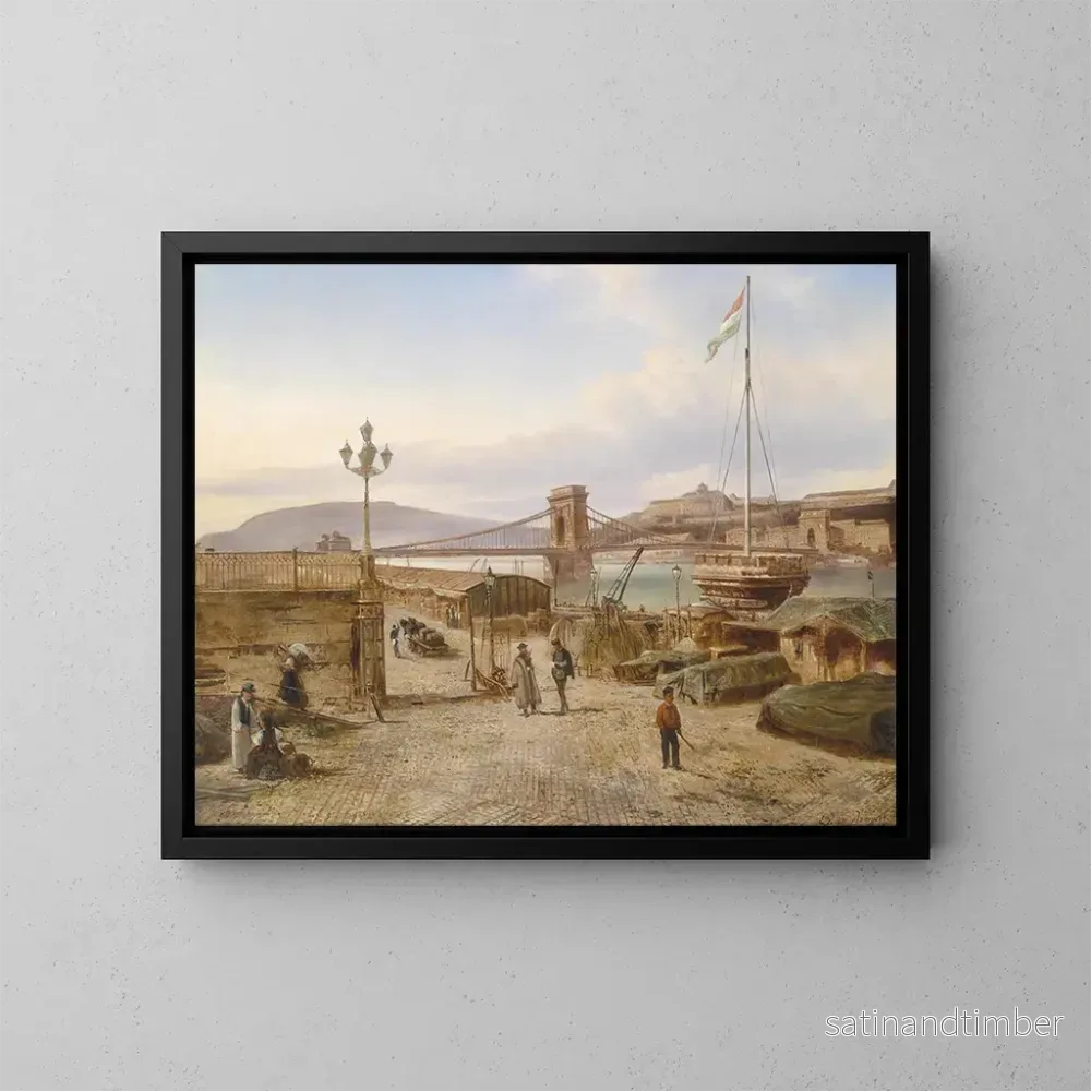 Reproduktion av målningen Vue sur Buda - Elias Pieter van Bommel