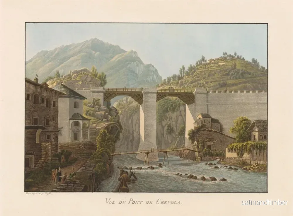 Reproduktion av målningen Vue du pont de Crevola - Gabriel Lory le Jeune - Bild 2