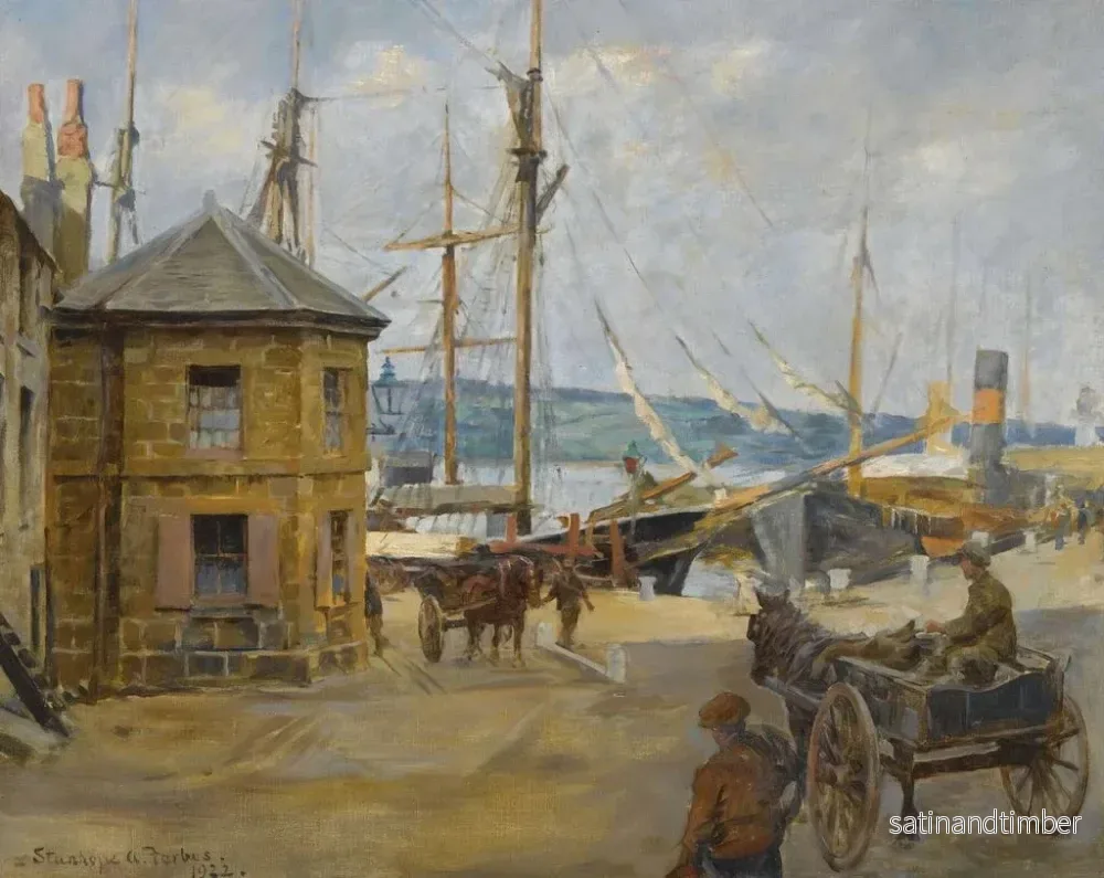 Reproduktion av målningen L äldre vägningshuset i Penzance - Stanhope Alexander Forbes - Bild 2