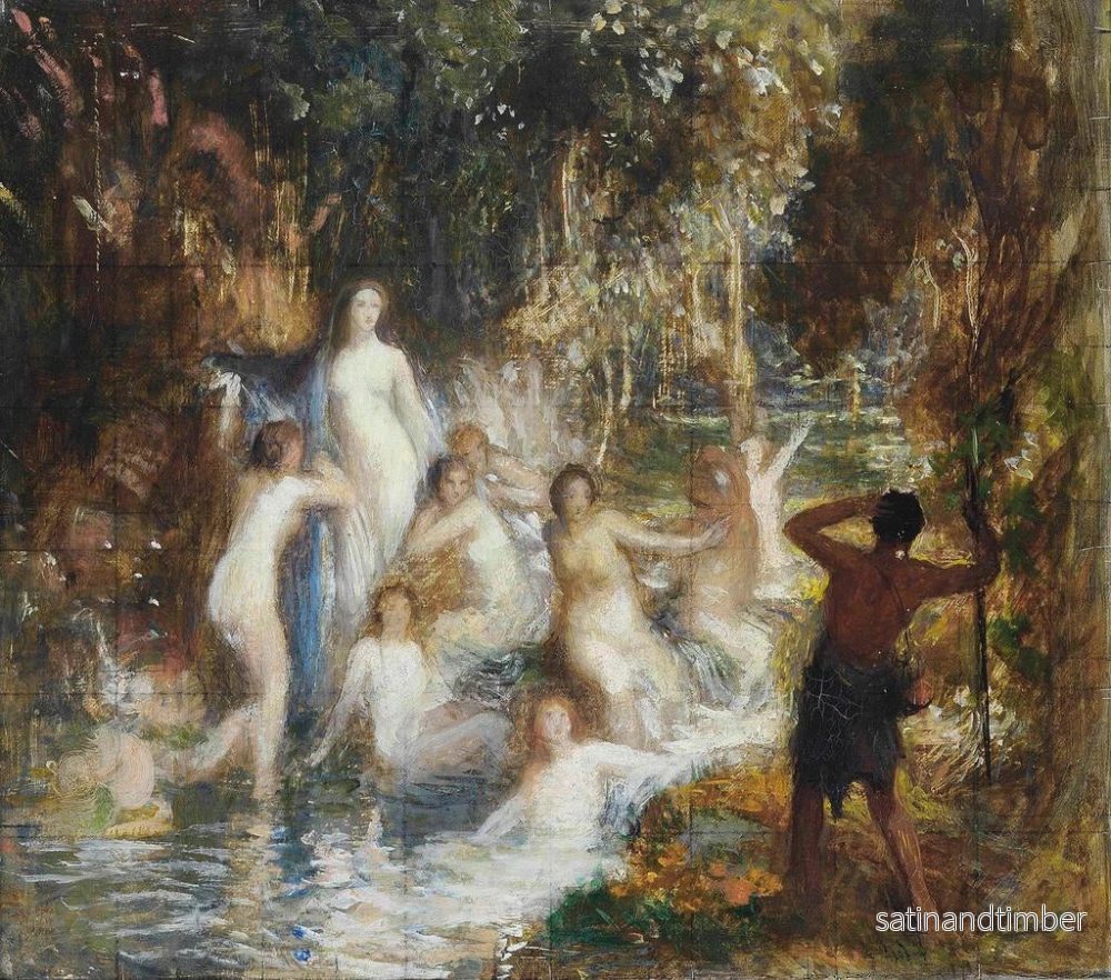 Reproduktion av målningen av allegoriska figurer i en bäck - George Spencer Watson - Bild 2