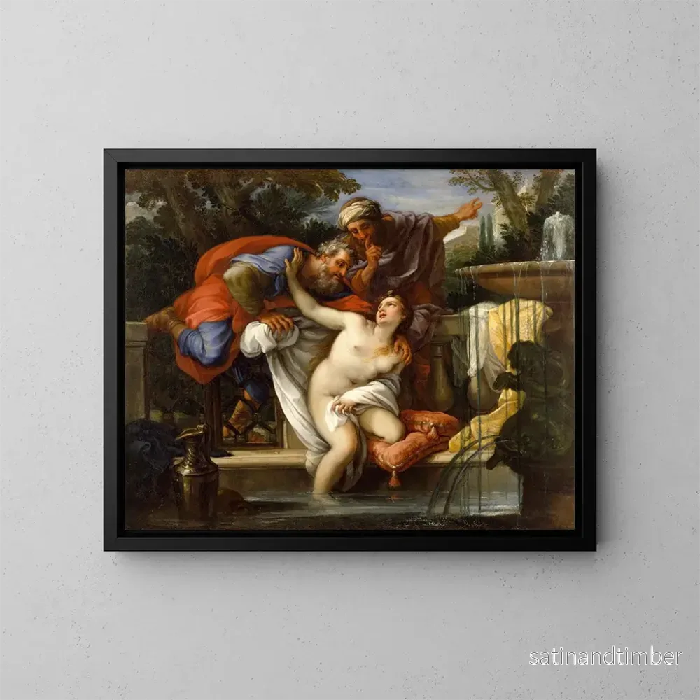 Reproduktion av målningen Suzanne et les vieillards - Giuseppe Bartolomeo Chiari