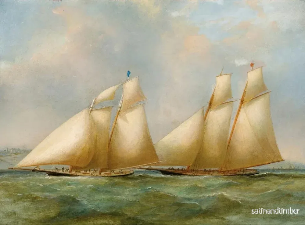Reproduktion av målningen av Yacht Race - Henry Sargeant - Bild 2