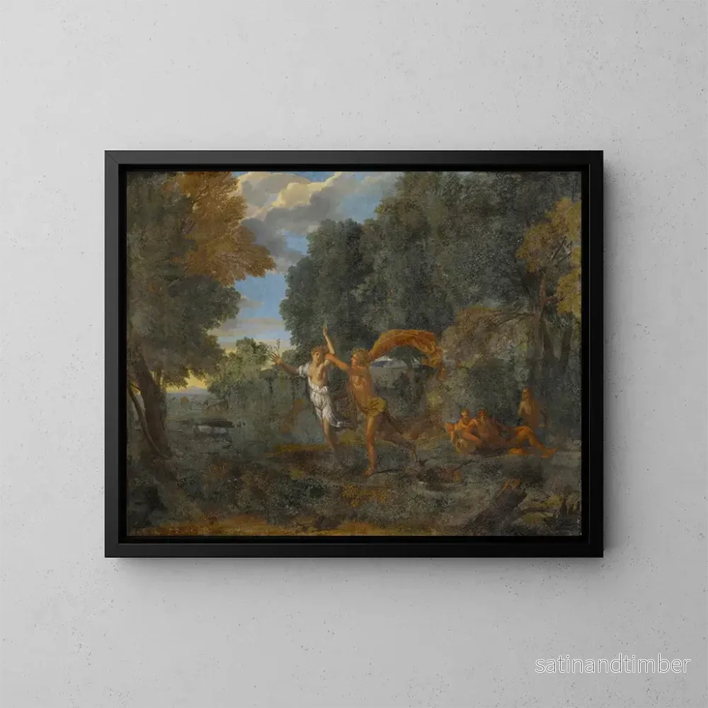 Reproduktion av målningen Apollon och Daphné – Francisque Millet