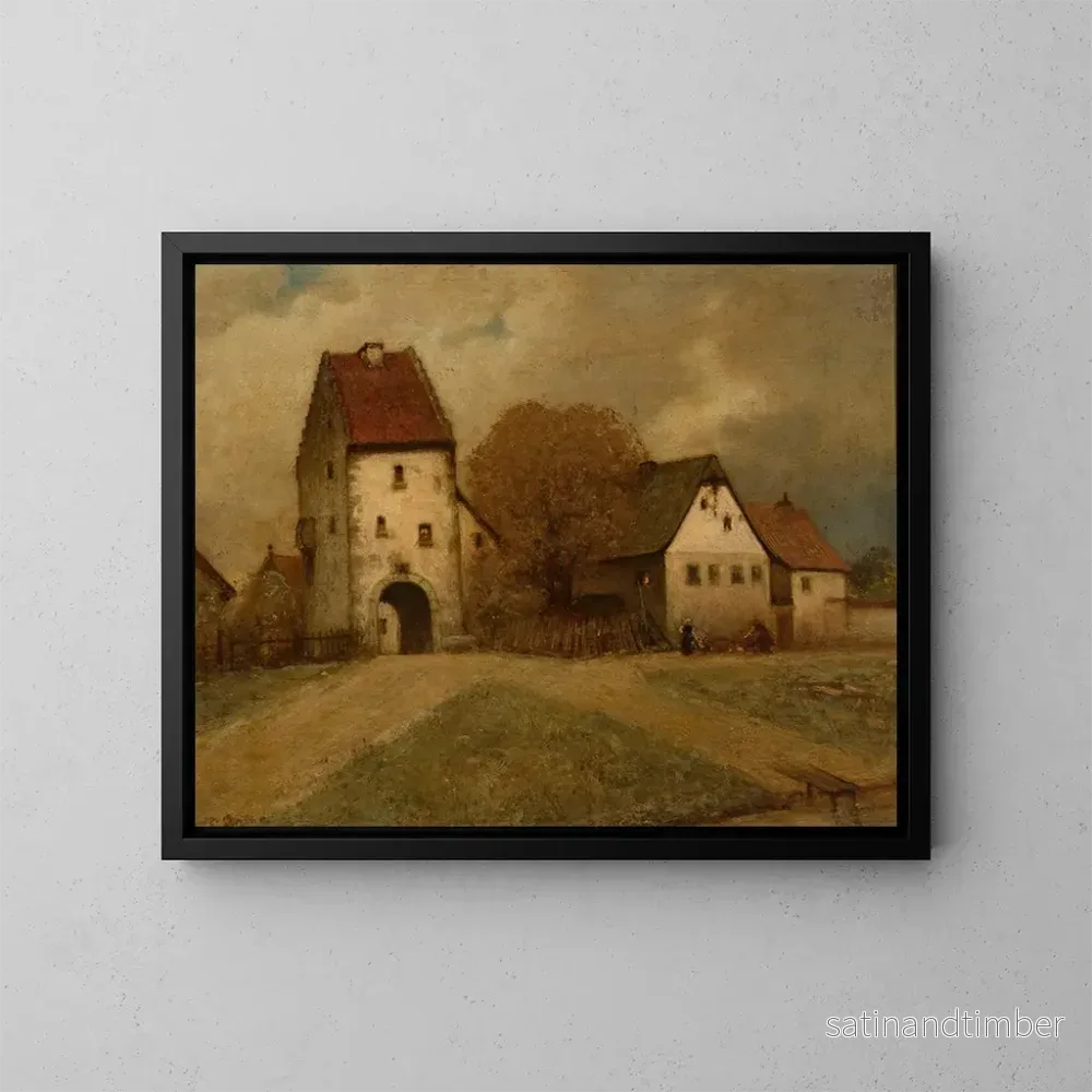 Reproduktion av målningen Fragment de ville - Curt Agthe