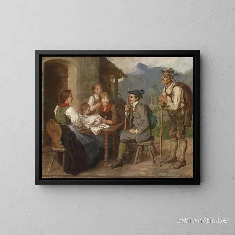 Reproduktion av målningen Salon tyrolien – Franz von Defregger