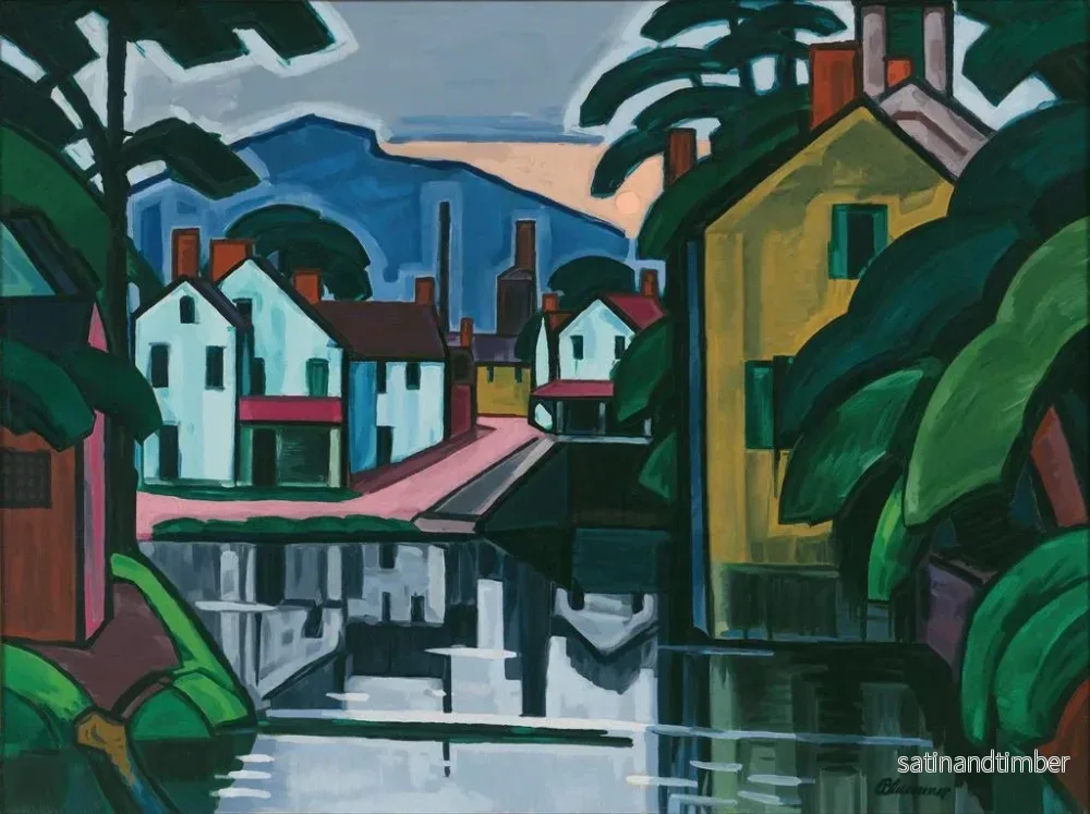 Reproduktion av målningen Vieux port de canal - Oscar Bluemner - Bild 2