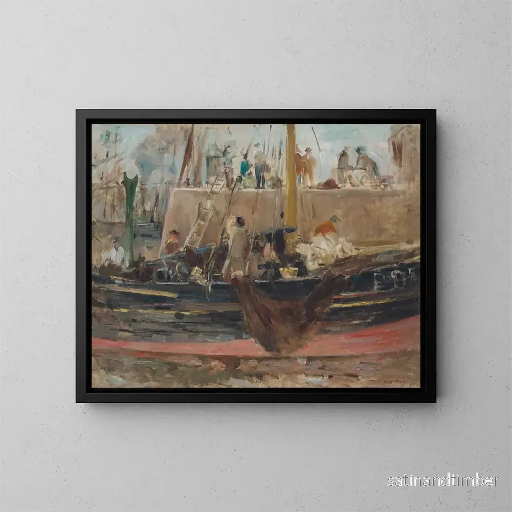 Reproduktion av målningen Båtar vid kajen – Berthe Morisot Reproduktion av målningen Båtar vid kajen – Berthe Morisot