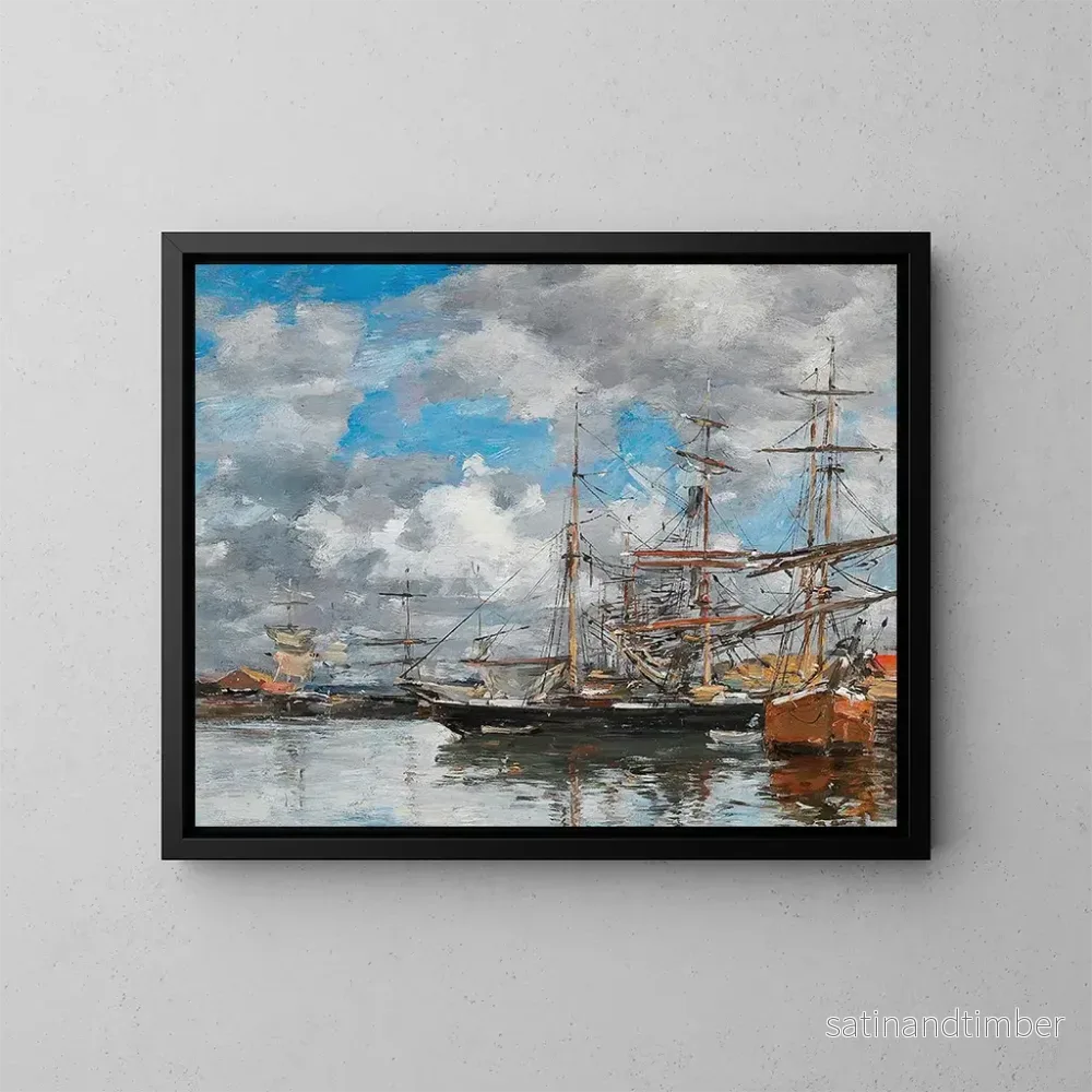 Reproduktion av målningen Le bassin de Deauville - Eugène Boudin