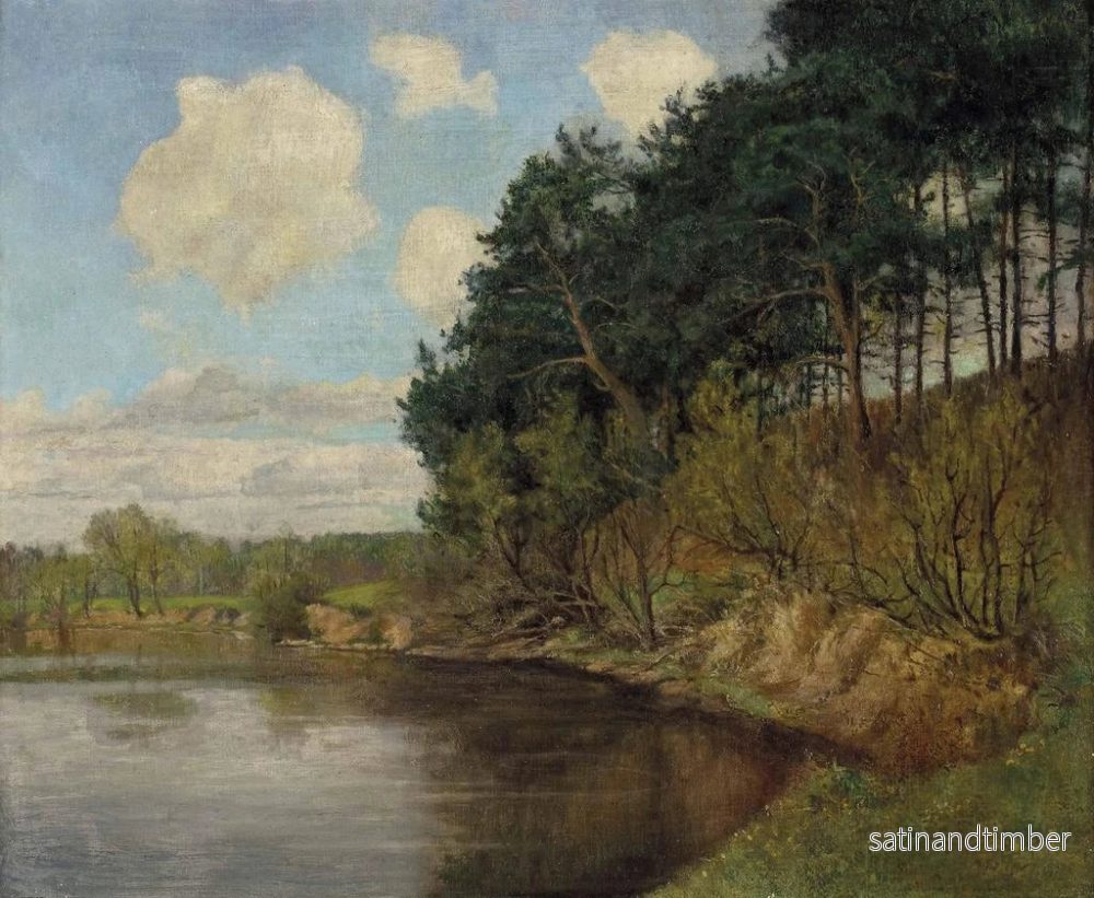 Reproduktion av målningen av sjön vid utsikten nära Berlin - Emil Orlik - Bild 2