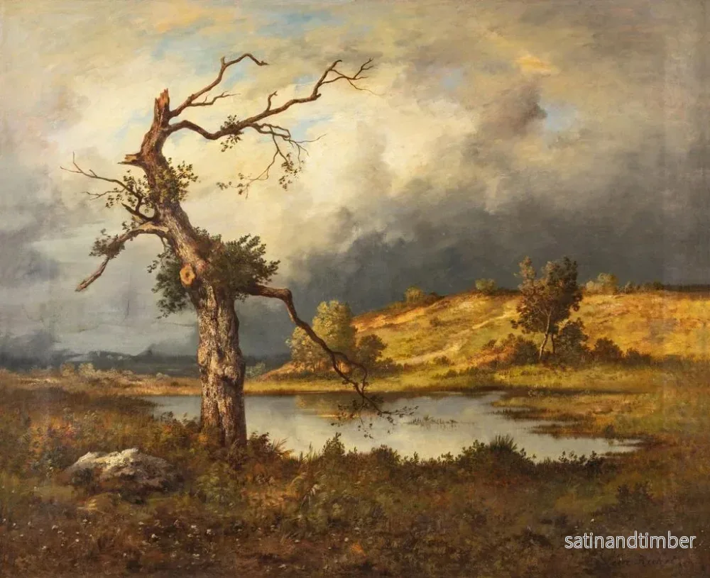Reproduktion av målningen Orages près de Fontainebleau - Léon Richet - Bild 2