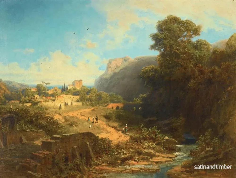 Reproduktion av målningen Landskap italienskt - Carl Spitzweg - Bild 2