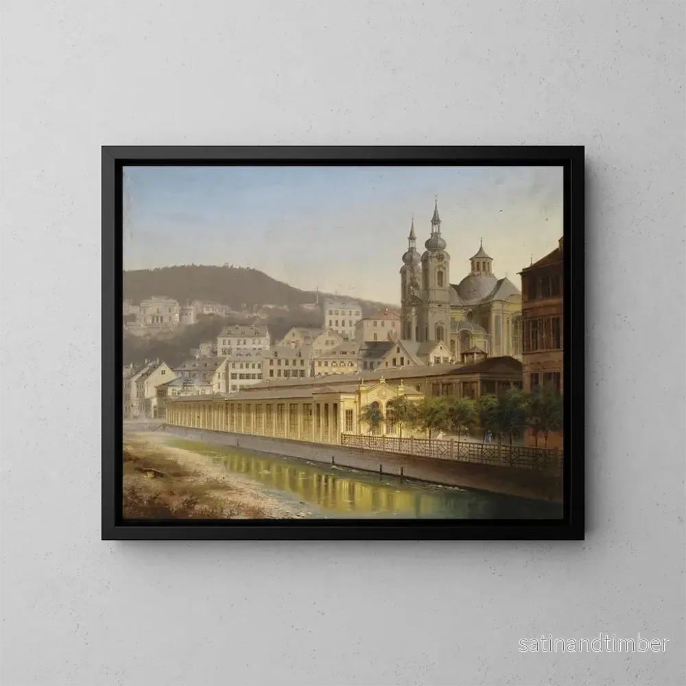 Reproduktion av målningen Vy över Karlsbad - Johann Wilhelm Jankowski