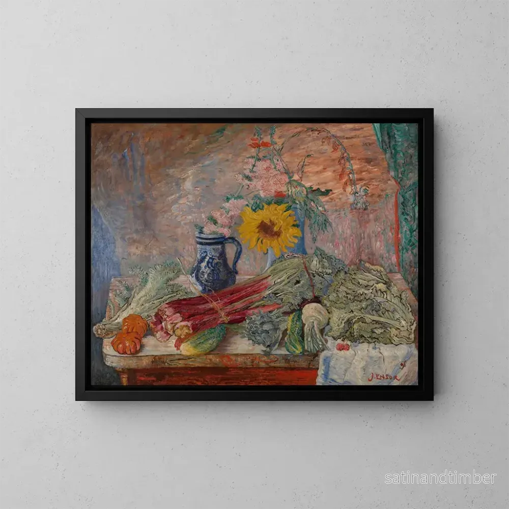 Reproduktion av målningen Blommor och grönsaker - James Ensor