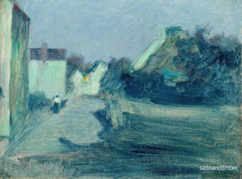 Reproduktion av målningen Allée du village au clair de lune - Samuel Hirszenberg - Bild 2