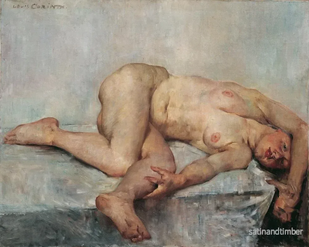 Reproduktion av målningen av kvinnlig akt liggande - Lovis Corinth - Bild 2