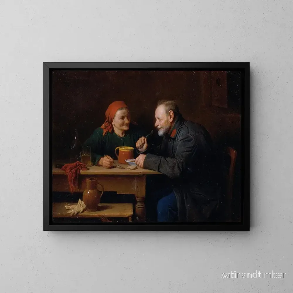 Reproduktion av målningen Le repas de midi - Friedrich Friedländer
