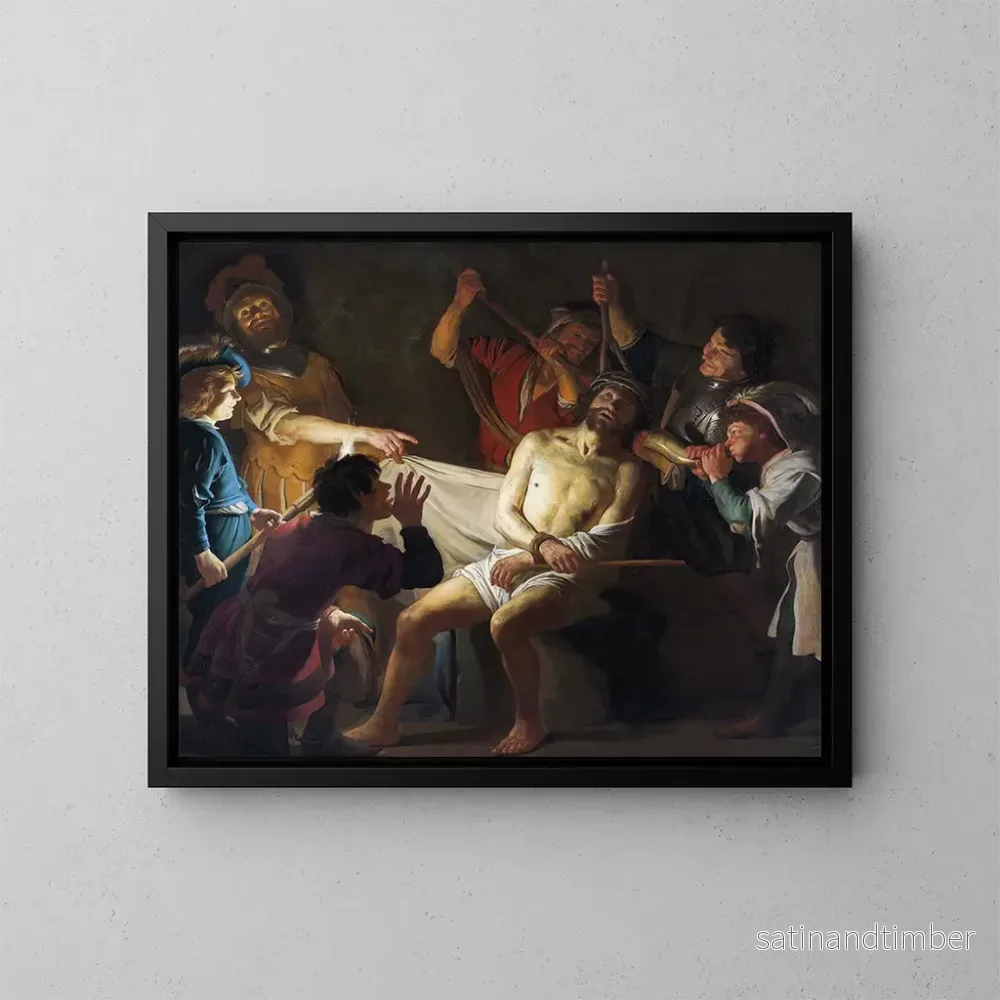 Reproduktion av målningen Christ med törnekrona - Gerard van Honthorst