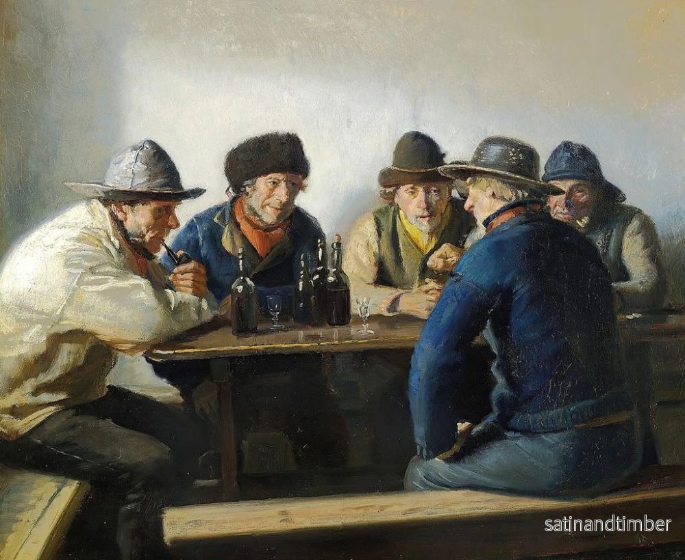 Reproduktion av målningen i ett trähus - Michael Ancher - Bild 2