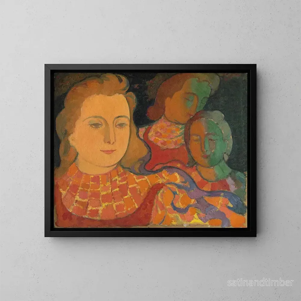 Reproduktion av målningen av unga flickor som ser ut som änglar - Maurice Denis