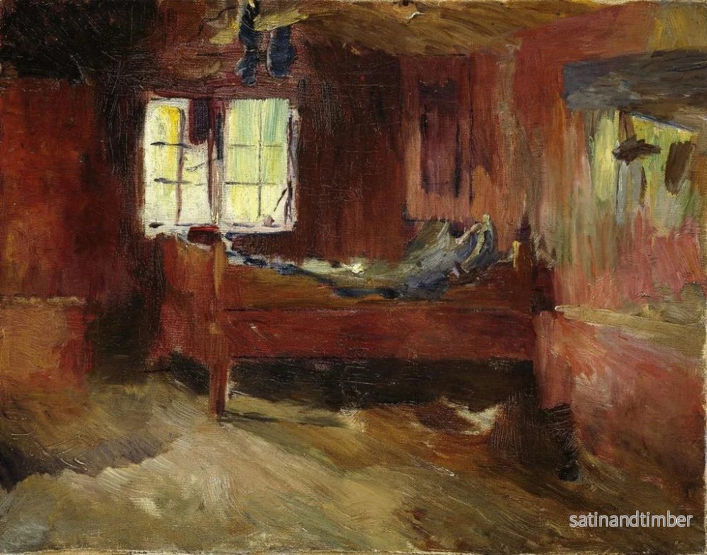 Reproduktion av målningen av inomhusgård i Strlsjhaugen - Harriet Backer - Bild 2