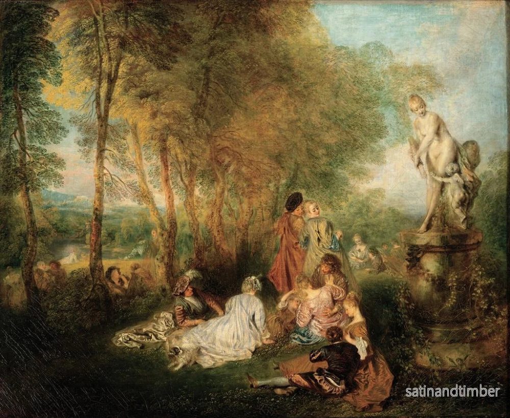 Reproduktion av målningen Le Festin de l'amour - Jean-Antoine Watteau - Bild 2