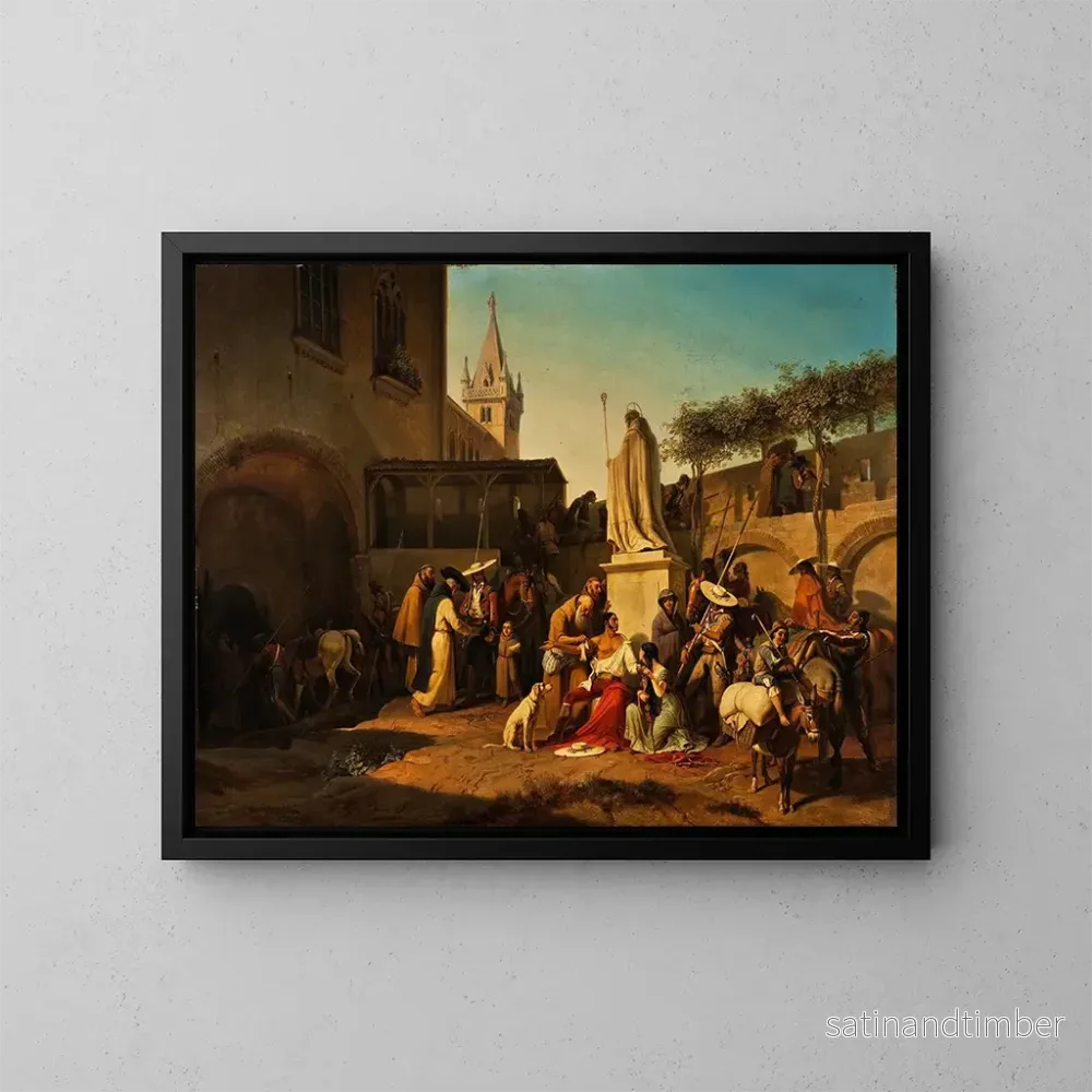 Reproduktion av målningen Scen av försvaret av en spansk stad under en gerillakrig – Carl von Heideck Reproduktion av målningen Scen av försvaret av en spansk stad under en gerillakrig – Carl von Heideck