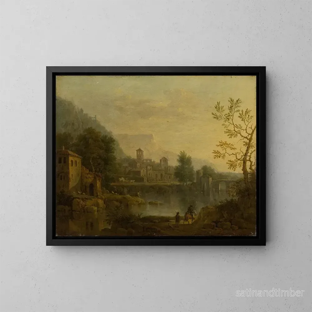 Reproduktion av målningen Landskap italienskt – Jan van Huysum Reproduktion av målningen Landskap italienskt – Jan van Huysum