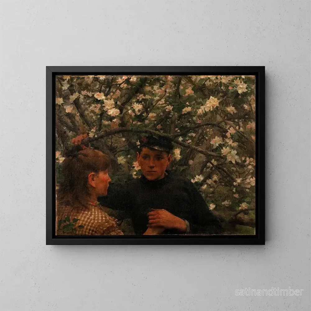 Reproduktion av målningen La Promesse - Henry Scott Tuke