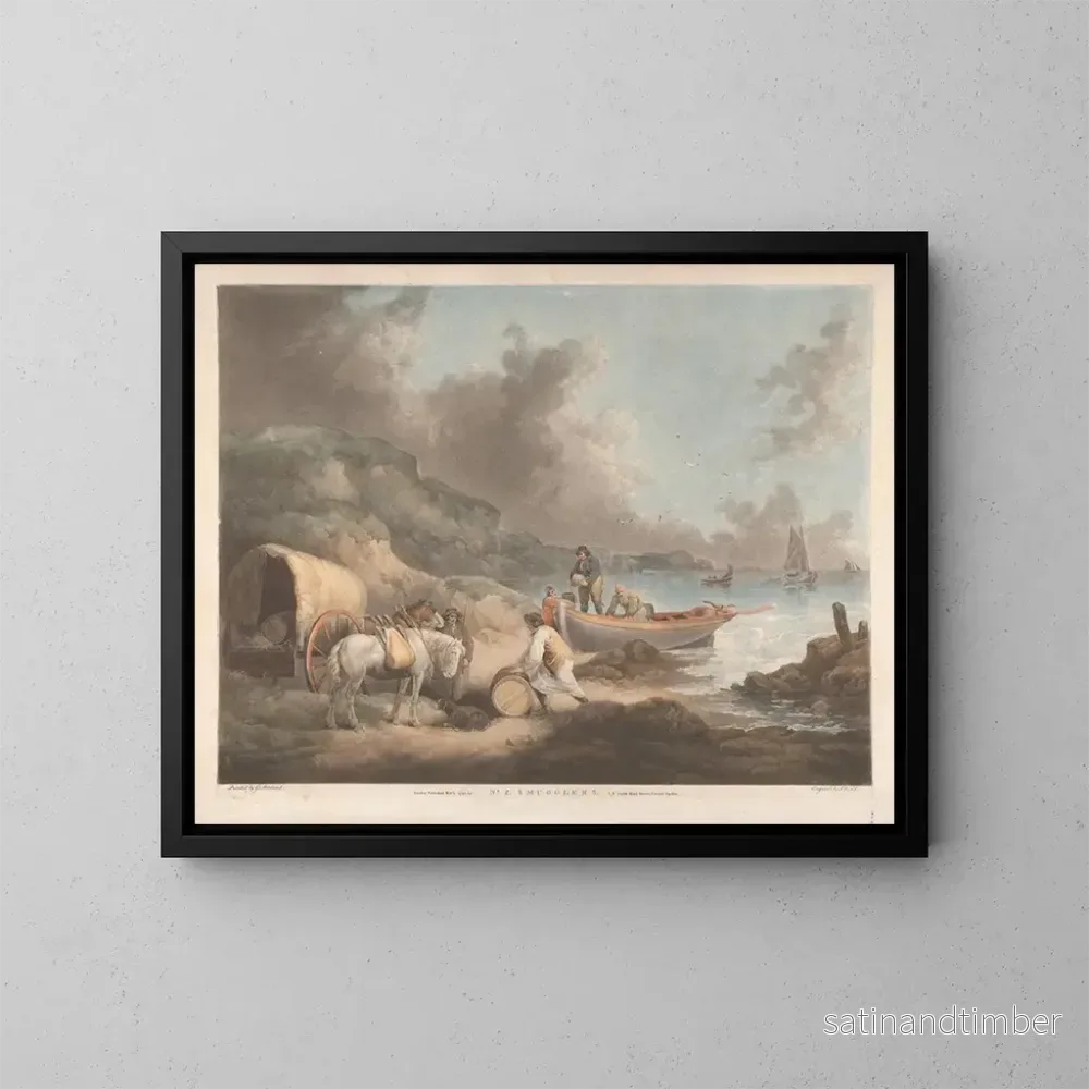 Reproduktion av målningen Kontorsmugglare - George Morland
