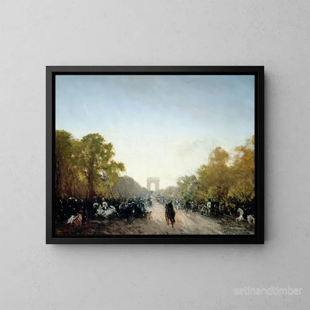 Reproduktion av målningen L'avenue des Champs-Élysées - Félix Ziem