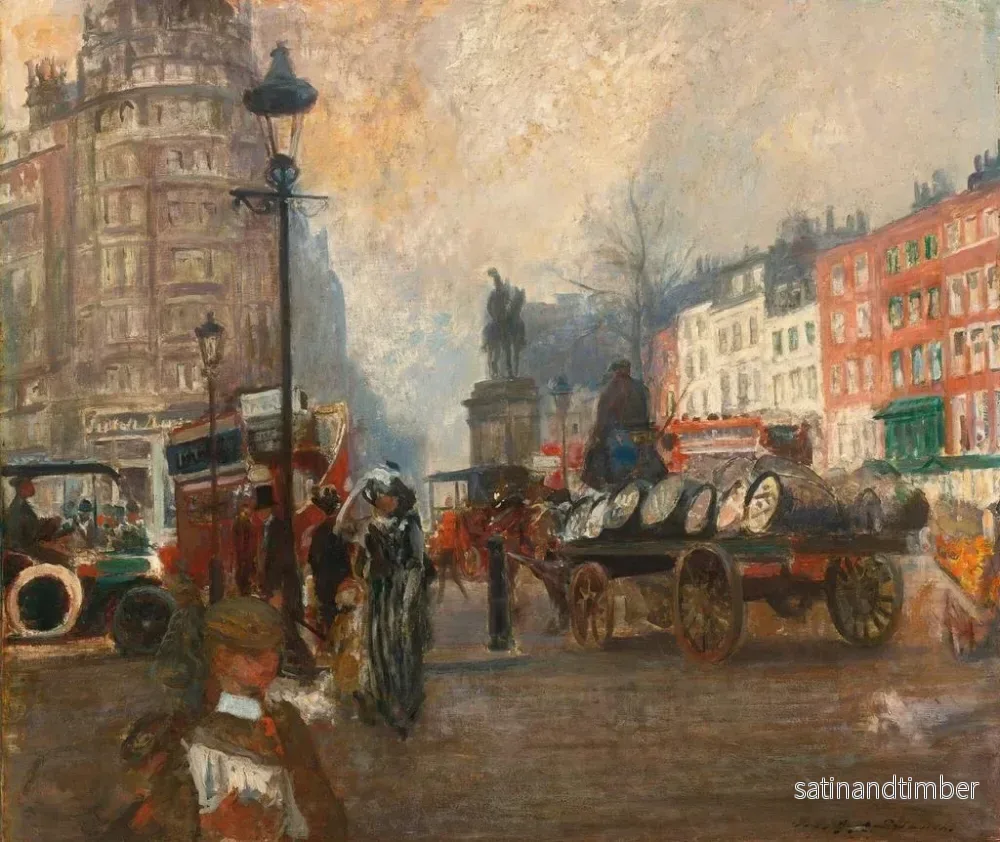 Reproduktion av målningen Knightsbridge sett från Sloane Street december 1913 - Jacques-Émile Blanche - Bild 2