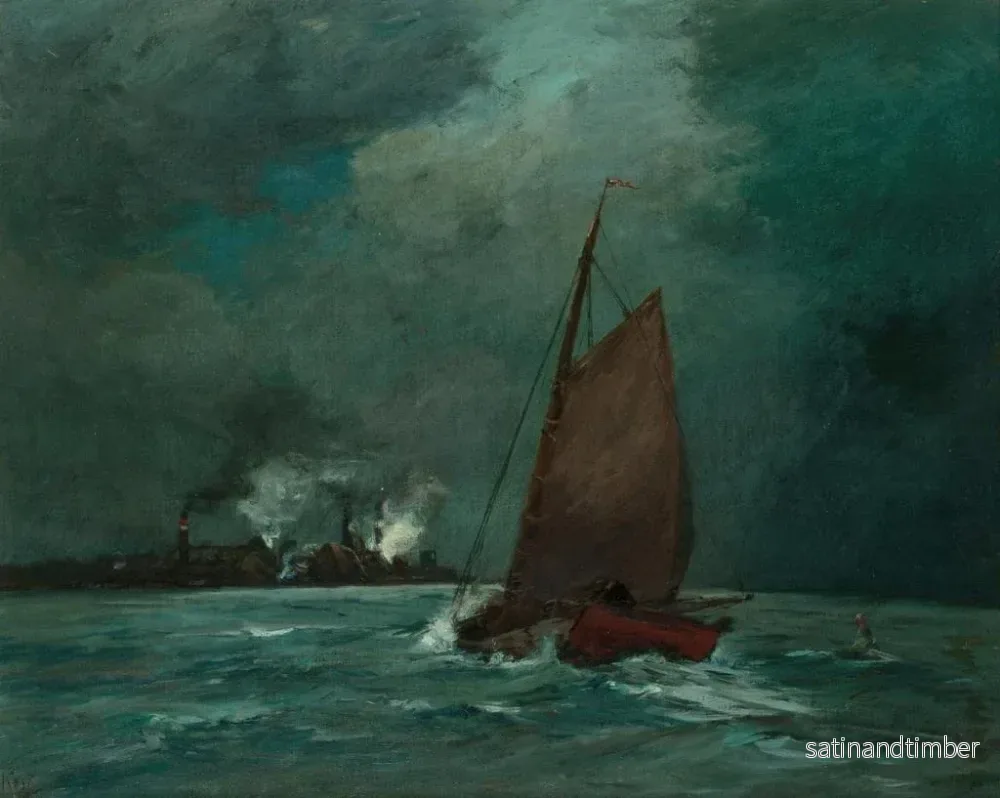 Reproduktion av målningen W Baie des Princes, Staten Island - Frederick W Kost - Bild 2