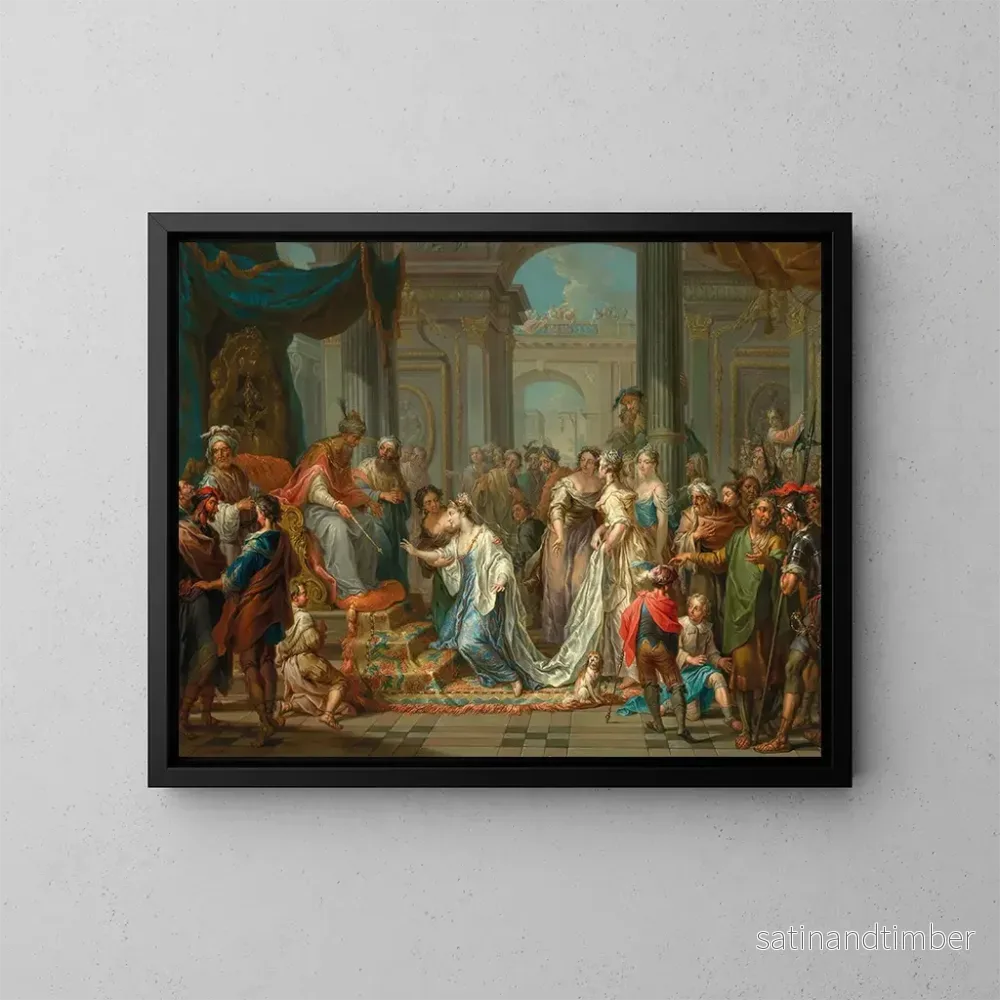 Reproduktion av målningen Esther framför kung Assuérus - Franz Christoph Janneck