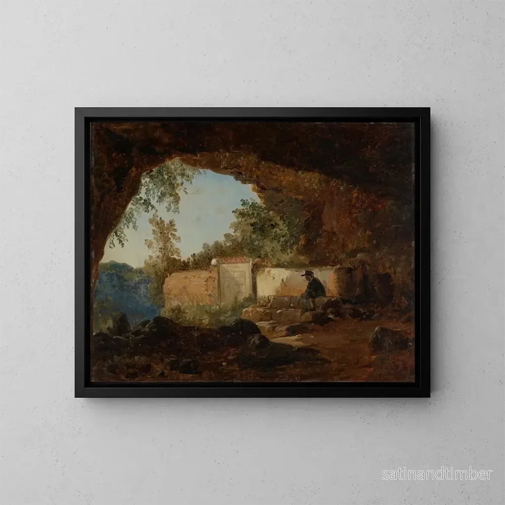 Reproduktion av målningen Grotte - Johann Baptist Kirner