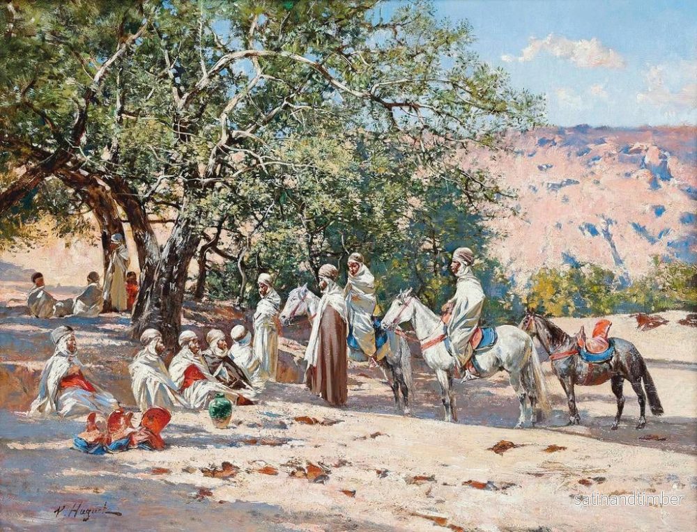 Reproduktion av målningen Repos à une oasis - Victor Pierre Huguet - Bild 2