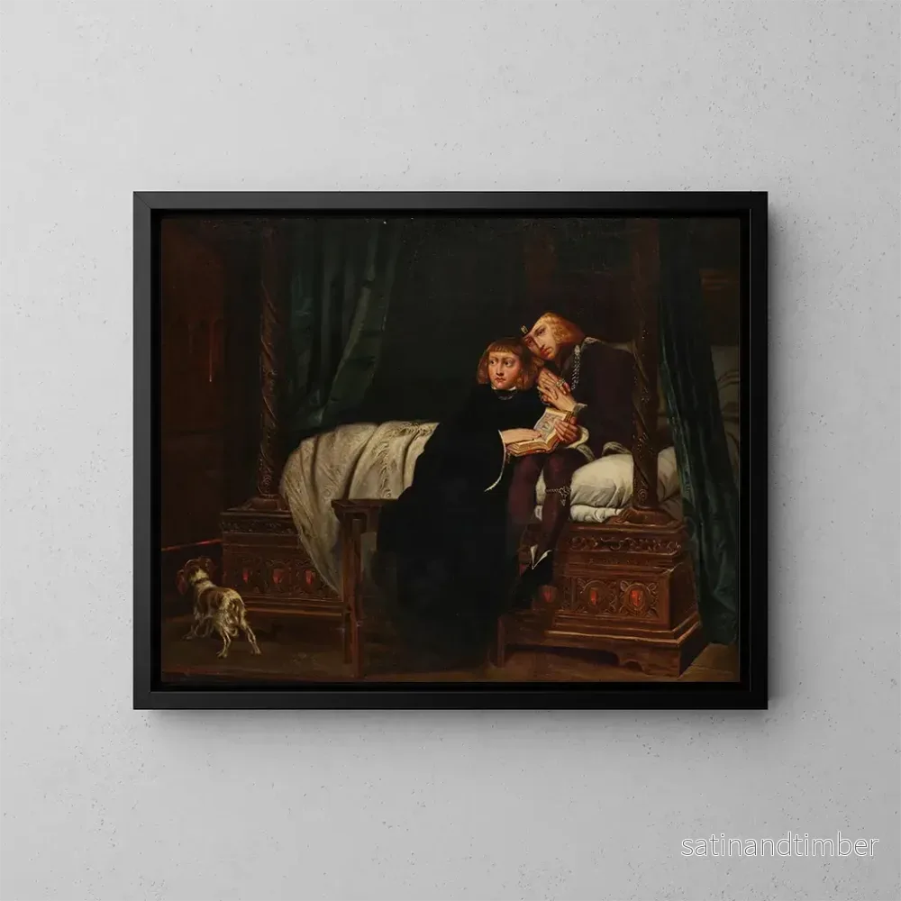 Reproduktion av målningen av prinsen av Wales Edward och hertigen av York Richard i Tower of London – Elizabeth Jane Gardner Bouguereau