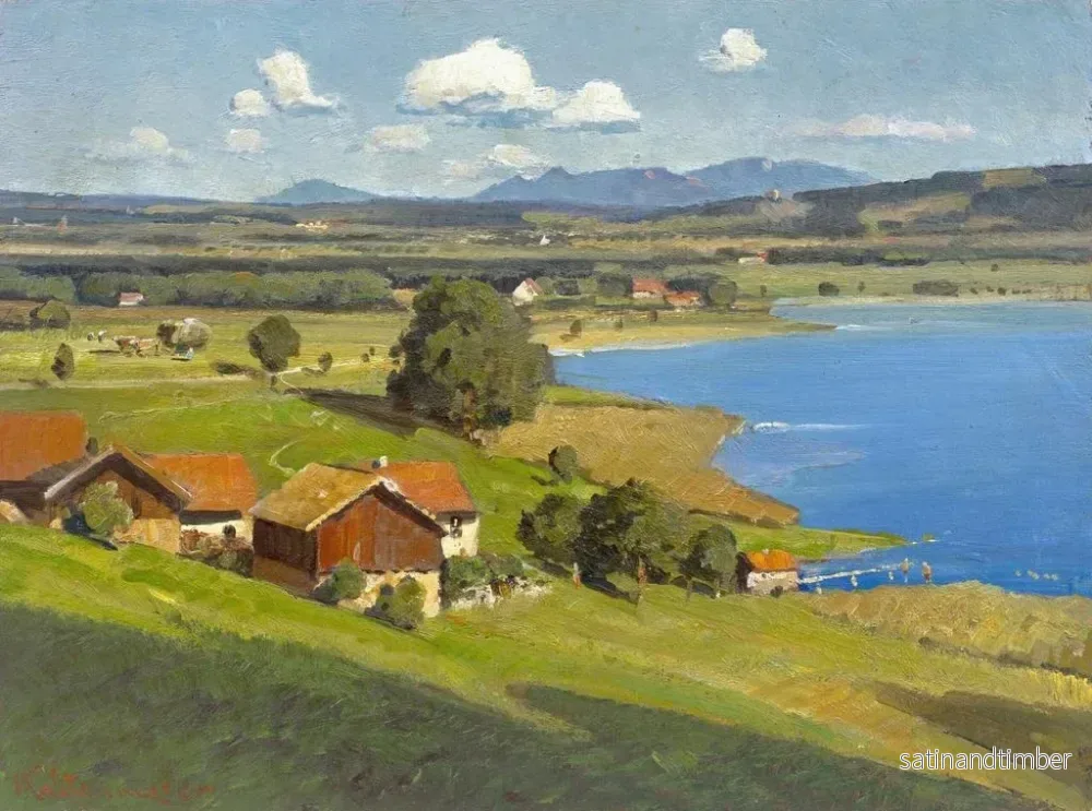 Reproduktion av målningen vid Ammersee - Karl Kaltenmoser - Bild 2
