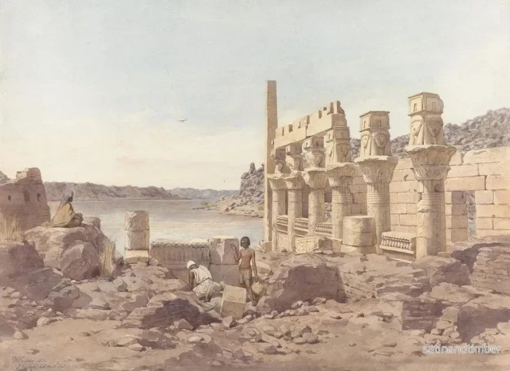 Reproduktion av målningen Vue des temples de Philae à Assouan - Willem de Famars Testas - Bild 2