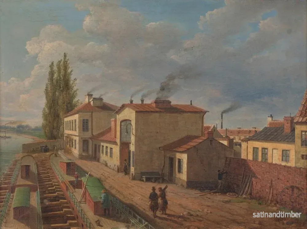 Reproduktion av målningen av ångpanneverkstäder i Solec i Warszawa - Kazimierz Eliasz Galli - Bild 2