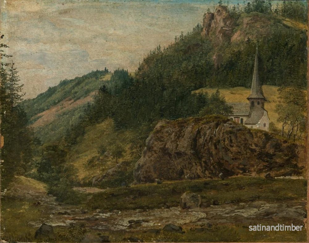 Reproduktion av målningen La chapelle Oswald à Hllsteig dans la vallée de Hll - Georg Wilhelm Issel - Bild 2