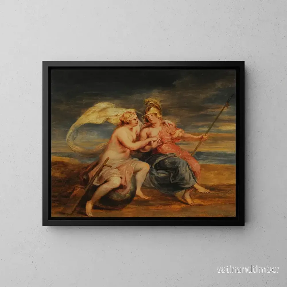 Reproduktion av målningen Allégorie de la Fortune et de la Vertu - Peter Paul Rubens