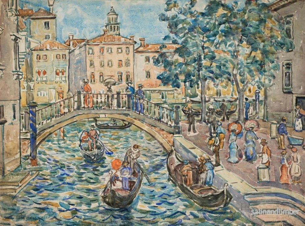 Reproduktion av målningen Scène de Venise - Maurice Prendergast - Bild 2