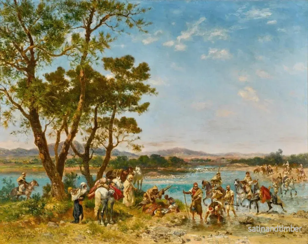 Reproduktion av målningen Traversée du Wadi - Georges Washington - Bild 2
