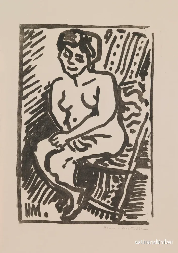 Reproduction de la gravure sur bois Petite gravure noire – Henri Matisse Reproduction de la gravure sur bois Petite gravure noire – Henri Matisse