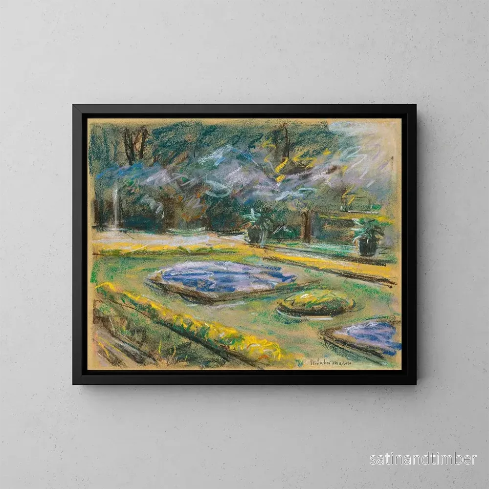 Reproduktion av målningen La terrasse de fleurs dans le jardin du Wannsee vers le nord-est - Max Liebermann