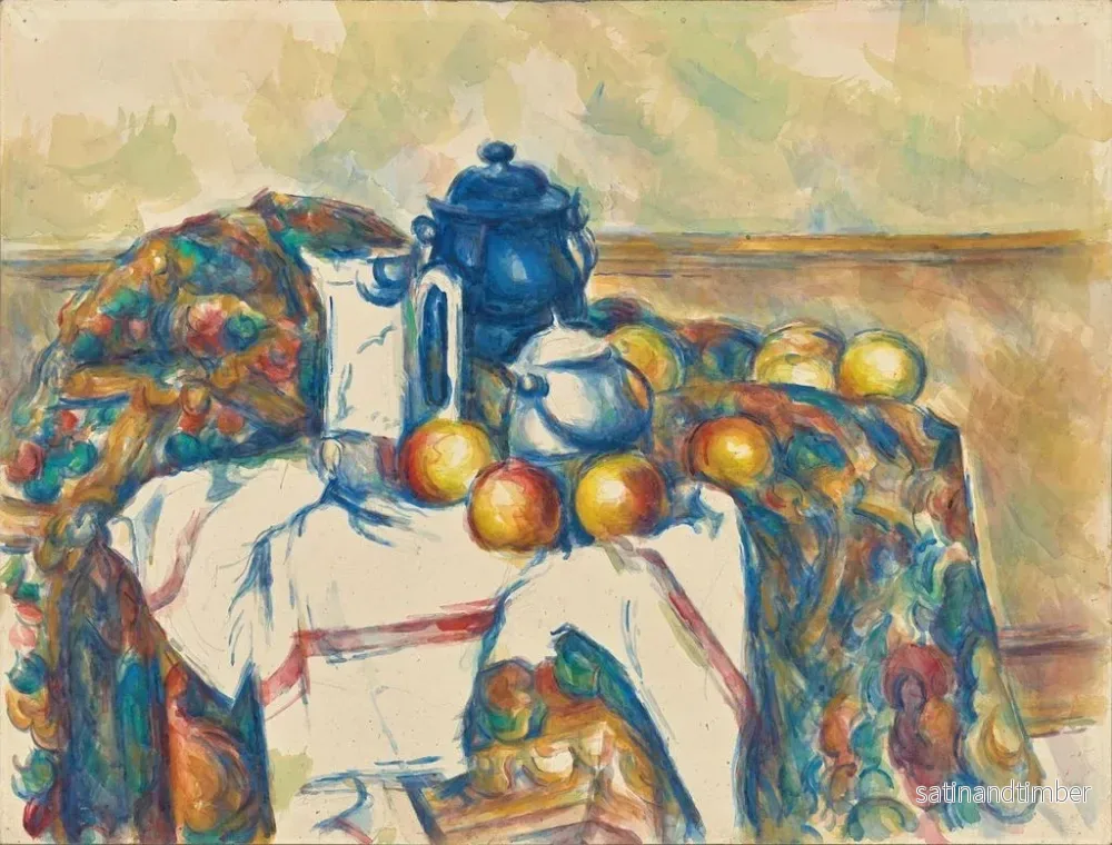 Reproduktion av målningen Naturtavla med blå kruka - Paul Cézanne - Bild 2