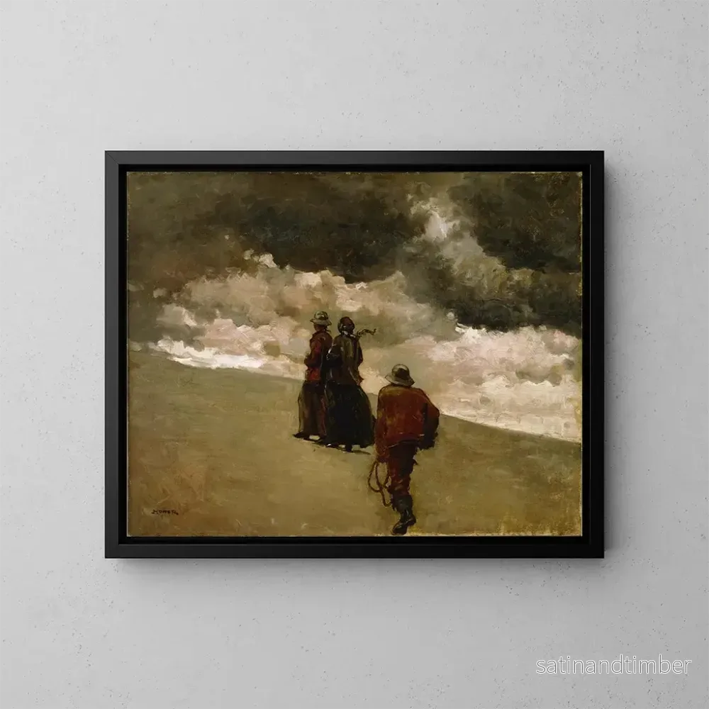 Reproduktion av målningen På räddning - Winslow Homer