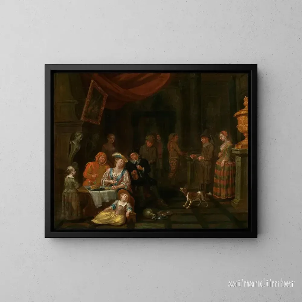 Reproduktion av målningen Mardi gras - Jan Baptist Monteyne