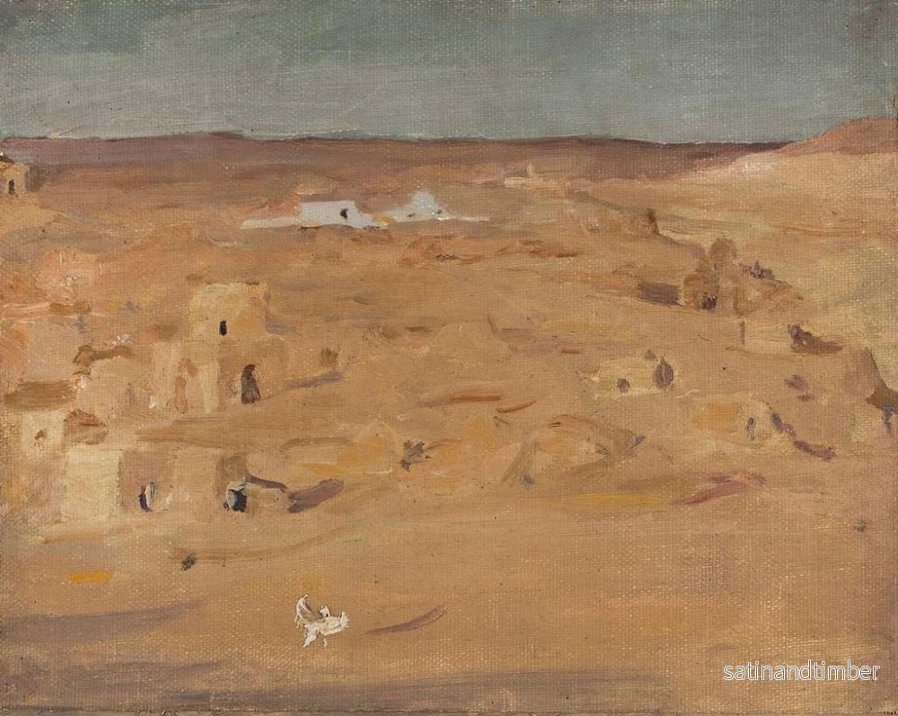 Reproduktion av målningen Cimetière dans le désert lors du voyage en Égypte - Jan Cybis - Bild 2
